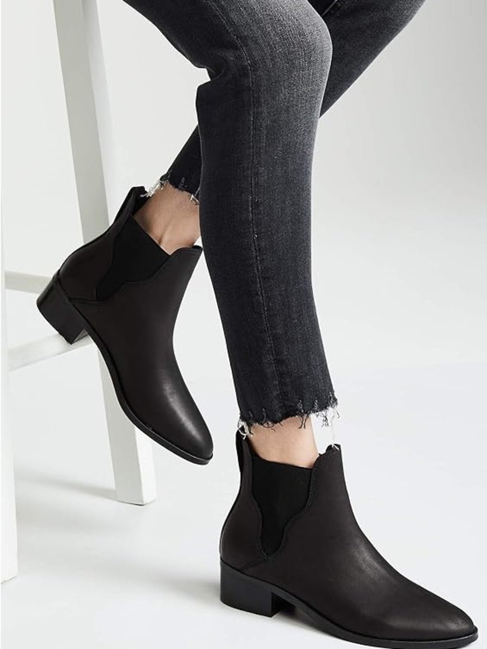 Soludos Black Marfa Chelsea Ankle Booties